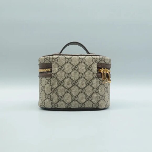 100% Authentic GUCCI Ophidia Brown GG Canvas Vanity case 1150-09324 - Picture 2 of 12